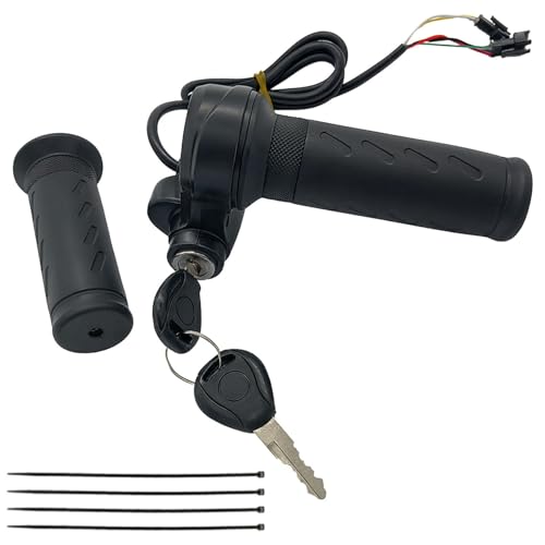 Ebike Full Twist Throttle Grip with 2 Keys Compatible Fit for Ridstar Q20/Q20Lite/Q20Pro/H20/H26Pro/H20 Pro Electric BikeThrottle Smooth Acceleration Control, Easy Installation (Left and Right)