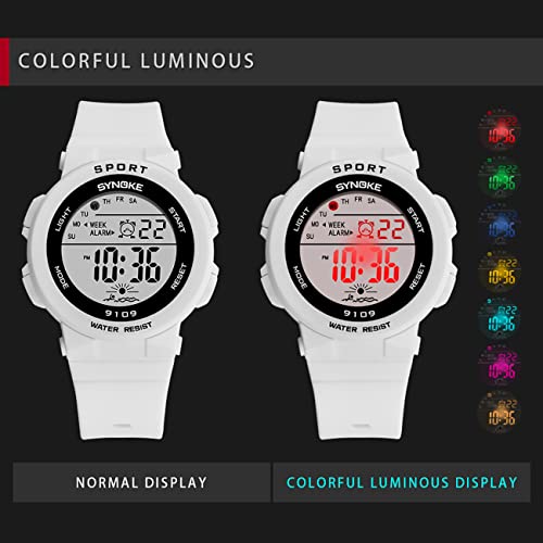 Gosasa Multifunction Unisex Watches Sport Outdoor Week Display LED Digital Watch Stopwatch Rubber Strap Luminous Waterproof Casual Alarm Wrist Watch3