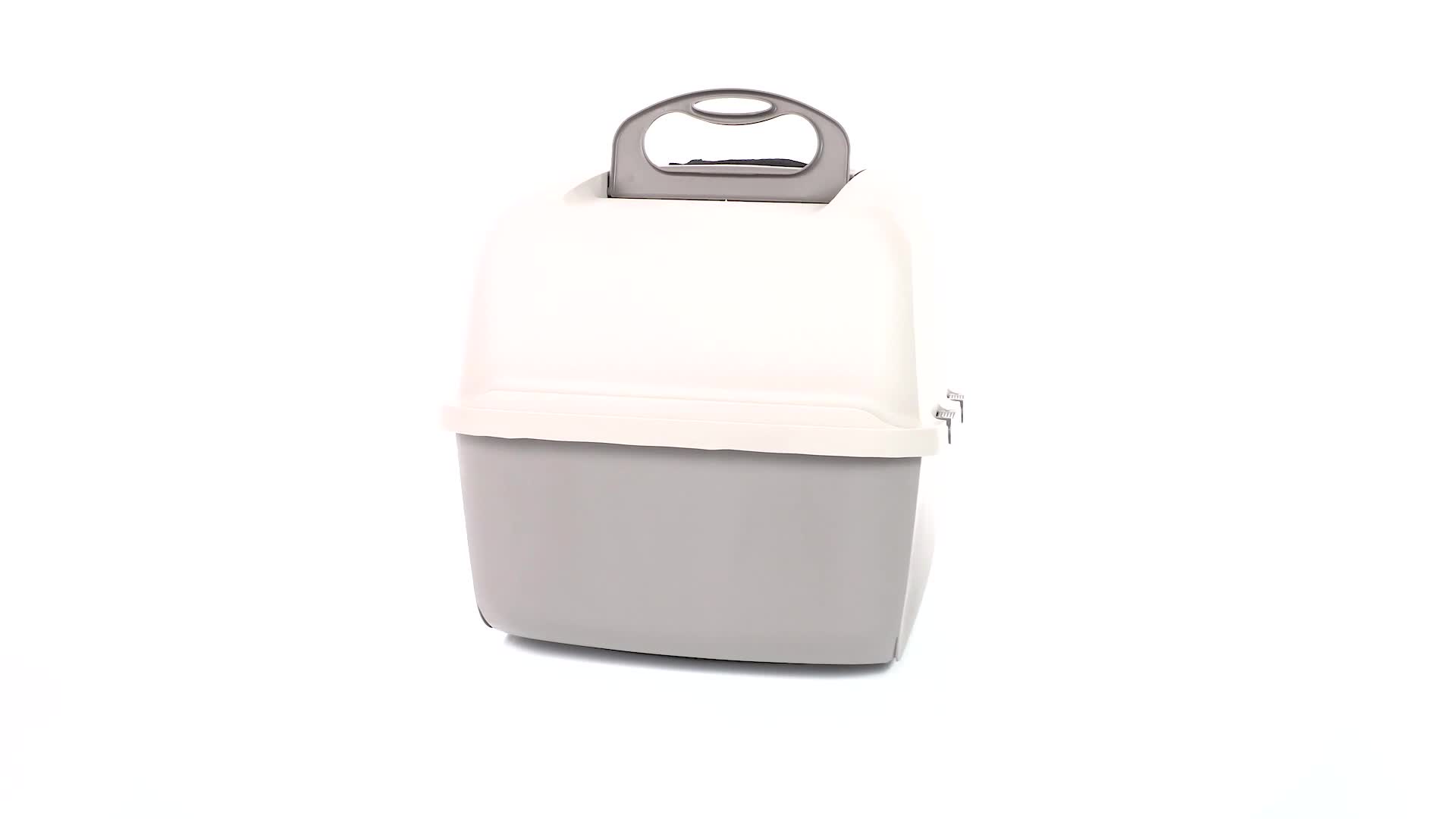 Catit Airsift Jumbo Hooded Litter Pan, Warm Gray/White - Privacy and Easy Access for Cleaning - Ideal for Larger or Multiple Cat Households - image 6