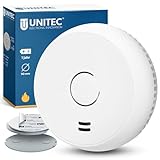 UNITEC Rauchwarnmelder mit Magnethalterung, Montage ohne Werkzeug und Bohren, mit starken 3M Klebepads für sicheren Halt, mit LED-Funktionsanzeige, Alarm bei Rauchentwicklung mit 85 dB