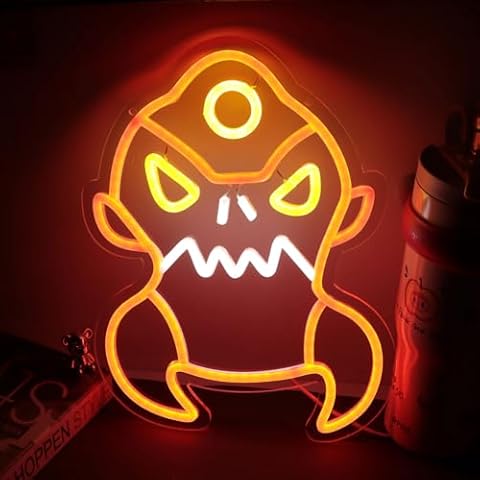 Tiabuy Gravattack Alien Neon Signs for Wall Halloween Decor, Ben LED Neon Alien 10 Anime Lights for Kids Bedroom Wall Decor,USB Power Neon with Dimmable for Birthday Gift for Anime Fans Cover