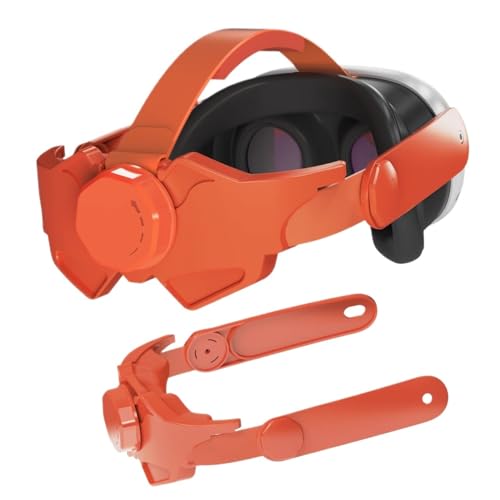 �݊���������܂� Meta Quest 3 & Oculus Quest 3 �ɑΉ� ���߉\�ȃw�b�h�X�g���b�v�AVR �w�b�h�Z�b�g�p�����p�w�b�h�o���h(Orange)