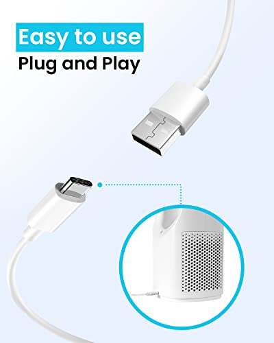 Misby Usb Cable, 1-Pack, 5 Ft, Type C Charger Premium Tpe Usb C Cable, White #TOP3