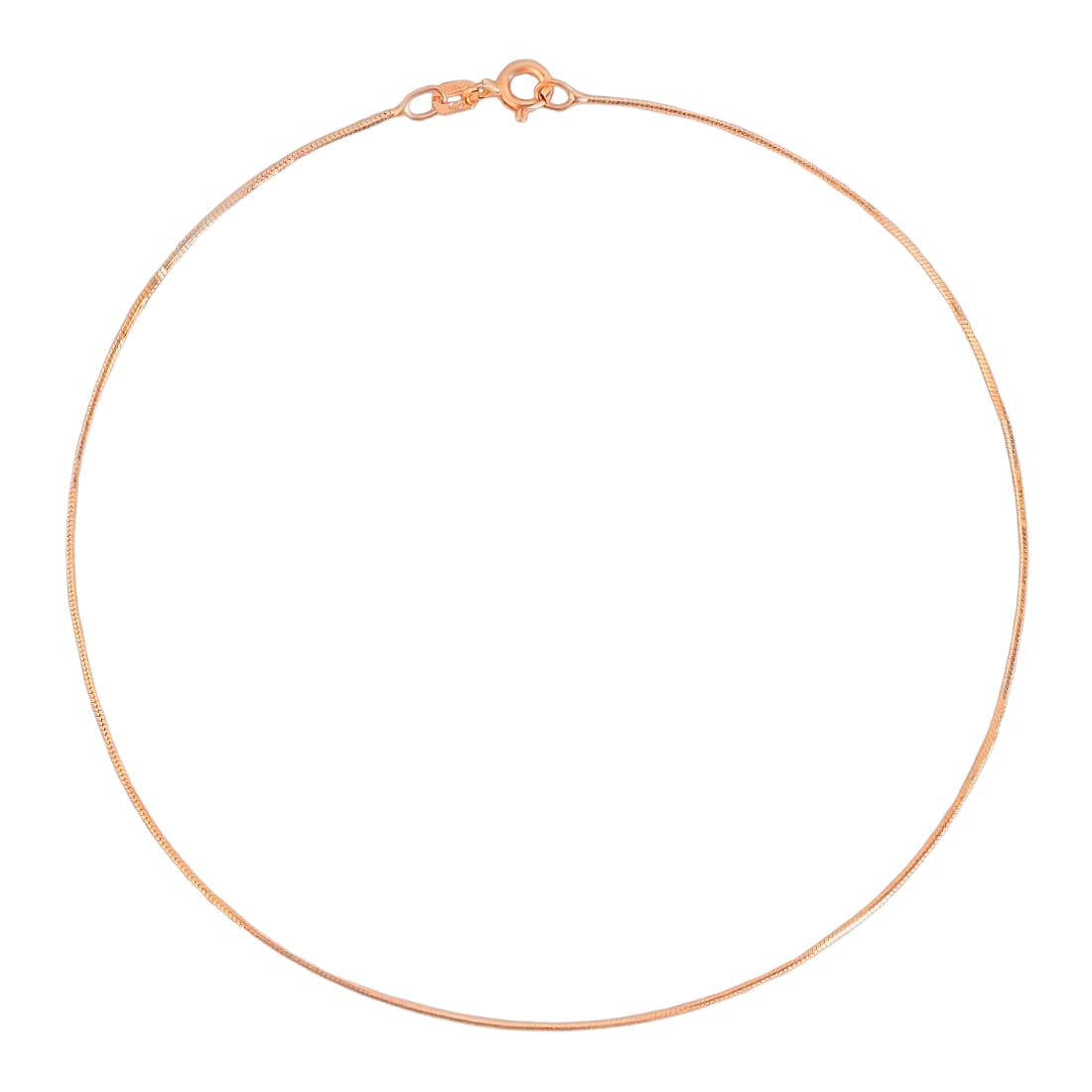 zavya 925 Sterling Silver Simple Sleek Rose Gold Plating Anklet (Single) | Gift for Women & Girls | With Certificate of Authenticity & 925 Hallmark-picture-31