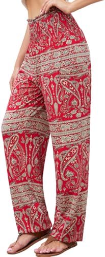 QIANXIZHAN womens Boho Palazzo Slacks