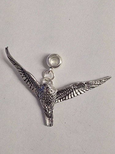 Charm Falcon 2 Y48 doté d'un trou de 5 mm pour pendentif