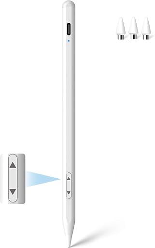MEKO Universal Stylus Pen for Apple iPhone & Android & iPad, 2X Fast Charge Active Stylus Pencil for All Touch Screen, High Sensitivity Capacitive Stylus for Smartphone Apple Watch Tablet-White