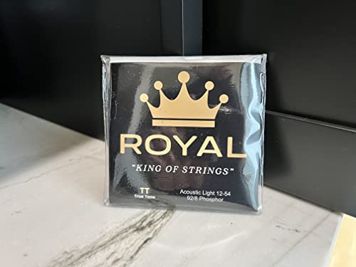Royal Guitar Strings' Light Acoustic Guitar Strings - 92/8 Phosphor Bronze, 6 String Set, 12-54 Gauge, Swiss Designed and American Made for Smooth Playability (2 Pack) - Thumbnail 3