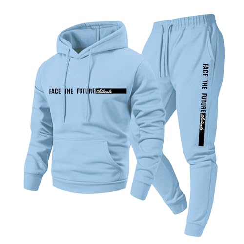 Chándal Hombre Completo Ropa Felpa Futbol Hoodie Capucha Gimnasio Conjunto Otoño Mens Activewear Clásico n20