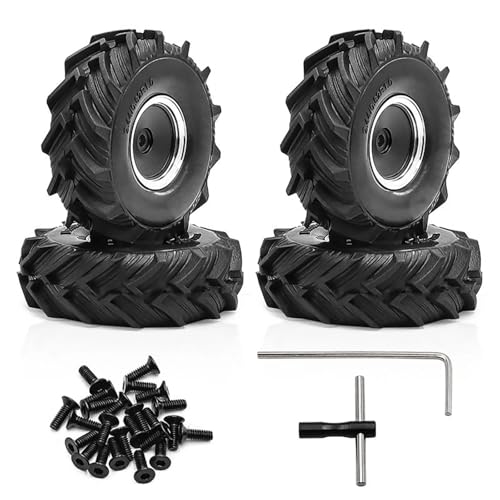 RC�r�[�h���b�N�^�C���p�[�c For Axial For SCX24 AX24 For TRX4M For FCX24 1/24 1/18 4 �� 1.0 �C���`�r�[�h���b�N�z�C�[���^�C���^�C���Z�b�g RC �N���[���[�Ԃ̃A�b�v�O���[�h���i