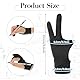 2 Stück Handschuhe Zeichnen Tablet Zeichenhandschuh Drawing Glove Antifouling Handschuh für Grafiktablett Zeichnen Künstler Handschuh Elastisch Digitale Zeichenhandschuh