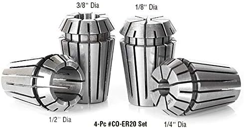 Amana Tool - 4Pc ER20 Spring Collet Set (CO-ER20), Industrial Grade