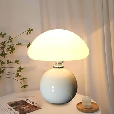 DKCONONY Mushroom Lamp for Bedroom Living Room,Mushroom Table Lamps for Bedside Night Stands,3 Color Temperature Desk Small Table Lamp,Cute Mini Modern Night Light Lamp,Unique Home Decoration