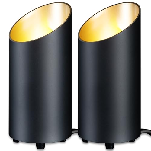 XLGHZOO Uplighting Indoor Floor Can Light, Up Lights with 3000K LED GU10 Bulbs, ETL 5W Floor Spot Lights Indoor for Home Accent Behind Couch Lighting, 5.9 FT Plug Cord & Foot Switch,2 Pack