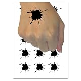 Ink Splatter Temporary Tattoo Water Resistant Fake Body Art Set Collection - 15 2' Tattoos (1 Sheet)