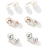 6 PCS Pearl Brooches Women's Pearl Pins for Girl Pearl Safety Pin Wedding Decoration Shawl Collar Sh