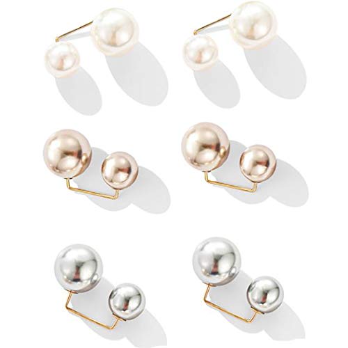 6 Pcs Pearl Brooches Women's Pearl Pins For Girl Pearl Safety Pin Wedding Decoration Shawl Collar Shirt Pin Buttons Sweater Brooches（Mixed Color） #TOP4