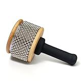 GMP Cabasa - Authentic Wood, Soft-Grip Handle, and Metal Beaded Chain Shaker | For Students, Classroom and Performance (Medium)