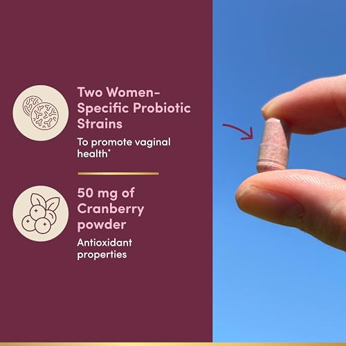 Image of Nature's Bounty Probiotics for Women, Vaginal Probiotics for Healthy pH Balance, 2 Billion CFU, Clinically Studied Strains, Optimal Solutions pH Balance Pills, 30 Vegetarian Capsules