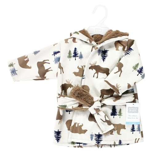Image of Hudson Baby Unisex BabyMink with Faux Fur Lining Pool and Beach Robe Cover-ups