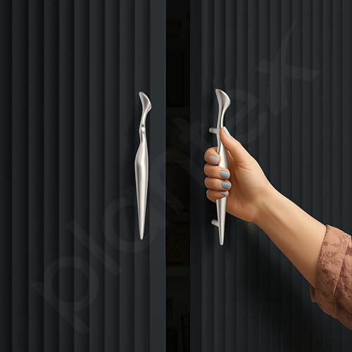 Image of Plantex Cabinet Handle /96mm Handle for Cabinet /Wardrobe Handle /Door Pull-Push Handle for Home /Office - Pack of 1 (Satin)