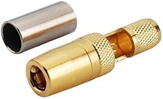 5pcs Rf Electronics Wire Terminal Coaxial Cable Copper Alloy Connector SMB Plug Straight Crimp for Rg58 Lmr195 Ships from USA