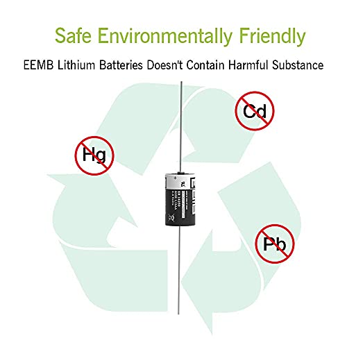 2X Eemb 2Pcs 1/2 Aa 3.6 V Lithium Battery With Tabs Er14250 1200 Mah High Capacity Li-Socl2 3.6Volt Aa Lithium Thionyl Chloride Batteries Non-Rechargeable Ul Certified (Ax Tabs) #TOP7