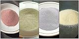 Tamaño: polvo de polvo Polvo fino triturado de piedras preciosas naturales – Juego de 4 unidades, polvo de piedra, arte mineral, incrustación, artesanía de resina – 50 quilates cada uno