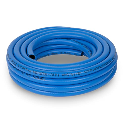 EBERTH Druckluftschlauch Gewebeschlauch Luftschlauch in 10m Länge, Kompressor Schlauch mit 10mm x 14,5mm Durchmesser (innen x außen) und 20 bar Arbeitsdruck, Druckluft Werkzeug Zubehör ohne Kupplung