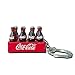 Produktbild 3er-Pack Mini-Cola-Cola-Flasche mit 3D-Eiskübel-Schlüsselanhänger, Auto-Schlüsselanhänger, Dekoration, Puppenhaus, Geschenk für Tasche, Zubehör, (Rote Coke mit Tablett), Small