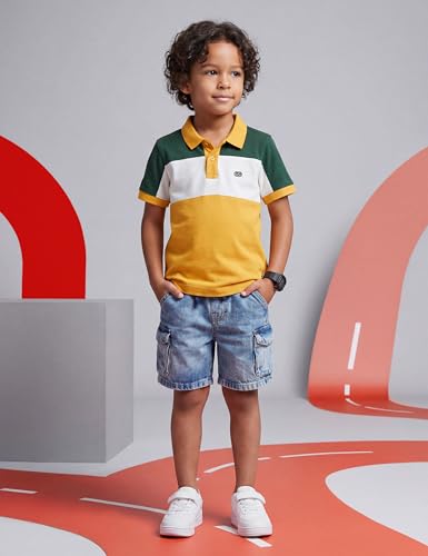 Image of Amazon Brand - Symbol Boy's Color Block Regular Fit Polo Shirt