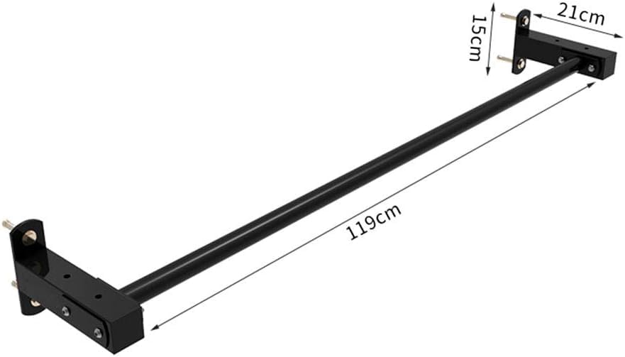 Barra de dominadas de pared ajustable de 119cm para entrenamiento en casa 5