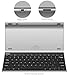 Arteck Bluetooth Keyboard, Stainless Steel Universal Portable Wireless Bluetooth Keyboard for iOS iPad 10.2-inch, Air, Pro, Mini, Android, Windows Tablets PC Smartphone Built in Rechargeable Battery