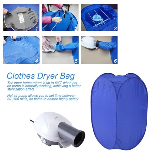 Image of 800W Portable Folding Electric Air Clothes Dryer for Home & Dorms, Suitable for Wet and Cold Weather, Mini Portable, Fast Drying for Clothes, Shoes, Hats(Multicolour)