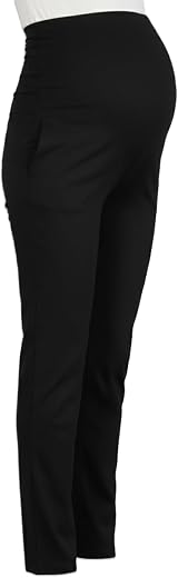 Women Maternity Pants for Pregnancy | High Waist Stretchable Over Belly Support Trousers | Soft Comfortable Maternity Legg...