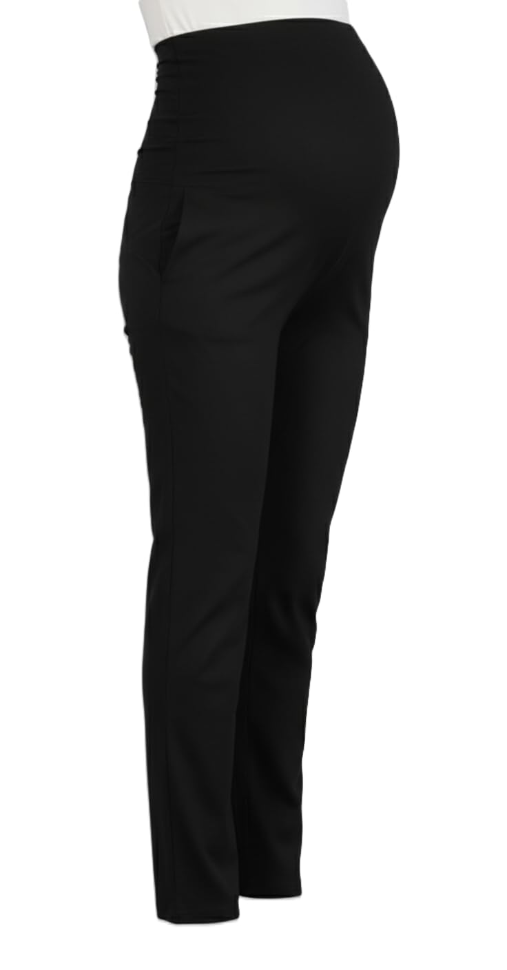 Women Maternity Pants for Pregnancy | High Waist Stretchable Over Belly Support Trousers | Soft Comfortable Maternity Leggings, Office & Home-image-31