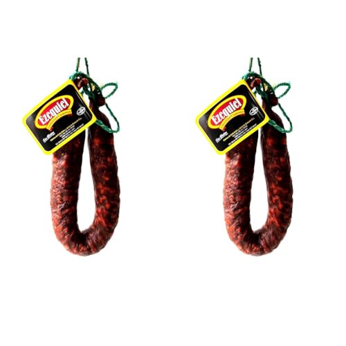 Embutidos Ezequiel Chorizo Extra, Chorizo de León, 425 Gramos. (Paquete de 2)