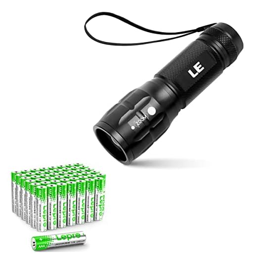 Lighting EVER Lepro LED Flashlight & AAA Batteries Pack of 48