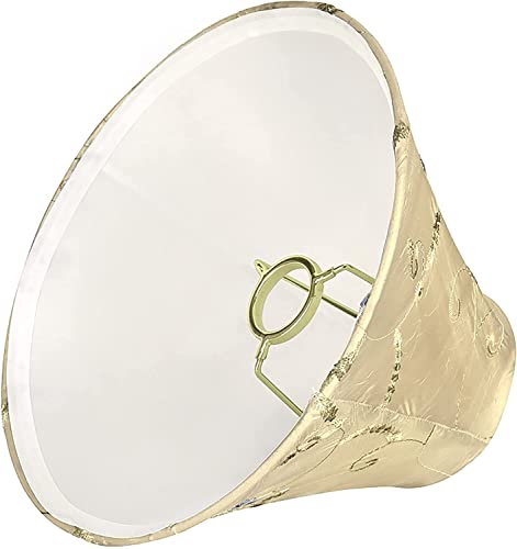 Image of Aspen Creative 58026A, Bell Uno Lamp Shade, Jonquil Gold, 4 inch Top x 10 inch Bottom x 7 inch Slant Height, Slip UNO 33mm