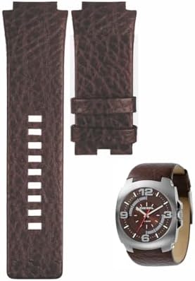 Pulseira Diesel DZ1145 Compatível Sem Fivela, Couro Marrom, 20mm