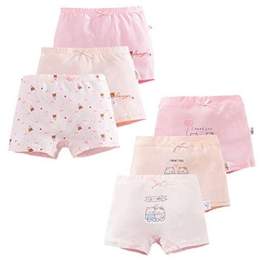 US Sense Paquete de 6 Piezas de Ropa Interior de Niña de Algodón Bragas para Niñas Ropa Interior de Niña Pequeña 2-12 años (9-12 años,602-4XXL)