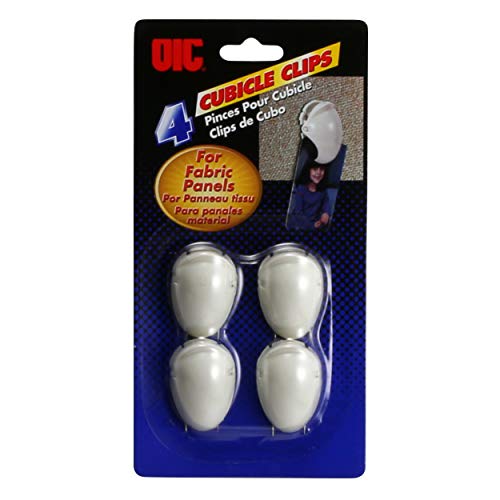 Officemate Cubicle Clips, 4 In A Pack, White (30164) #TOP2