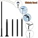 iFvBey Street Light Pole 13ft Tall - Black Outdoor Adjustable Metal Street Lamp Post for Lights with Mounting Steel Anchors