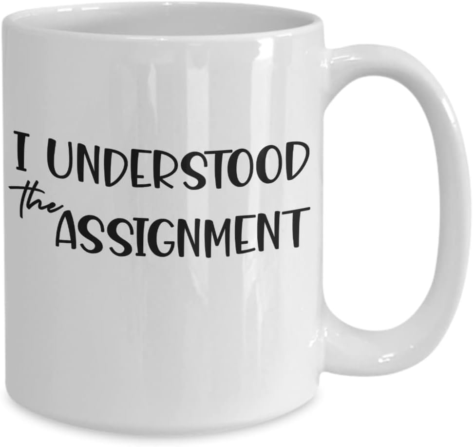 I Understood The Assignment Mug for Millennials Trending Tik Tok Social Media Memes Funny Sayings Birthday Christmas Ideas for Teen Boys or Girls Nove