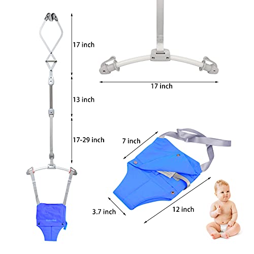 Baby Door Jumpers And Bouncers Exerciser Set With Door Clamp Adjustable Strap,Door Jumper Swing Bumper Jumper Exerciser Set For Toddler Infant 6-24 Months(Blue) #TOP1