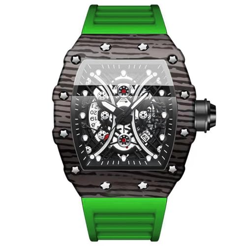 Montre homme d'affaires Tiong tonneau en silicone au boîtier asymétrique