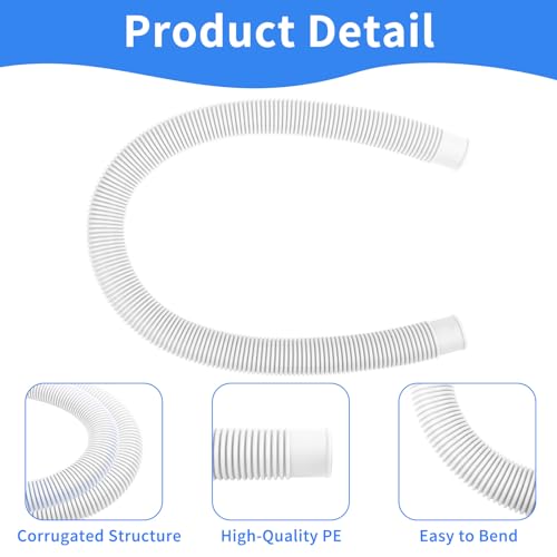 Poolschlauch 38mm 1m, Schwimmbadschlauch, Pumpenschlauch, Schlauch für Poolpumpe, Solarschlauch, Saugschlauch, Ersatzschläuche für Pool-Sandfilter und Filterpumpen