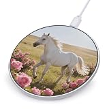 Horse Floral Flower Wireless Charger Magnetic Phone Induction Charger 10w Fast Wireless Charging Station Compatible with iPhone 17 16 15 14 13 12 Pro Max Samsung Galaxy S25 S24 S23