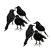 6pcs Real Touch Black Feathered Small Crows Birds Ravens for Halloween Decor
