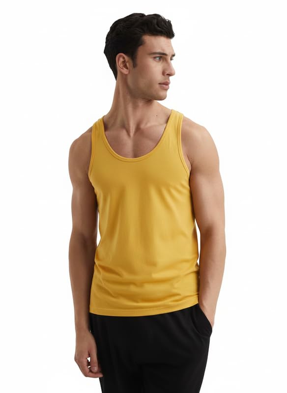 Premium Pure Cotton Vest for Men Sweat Absobent Round Neck Slim Fit Undershirt Tank Top Gym Vest Innerwear Baniyan for Men-image-26